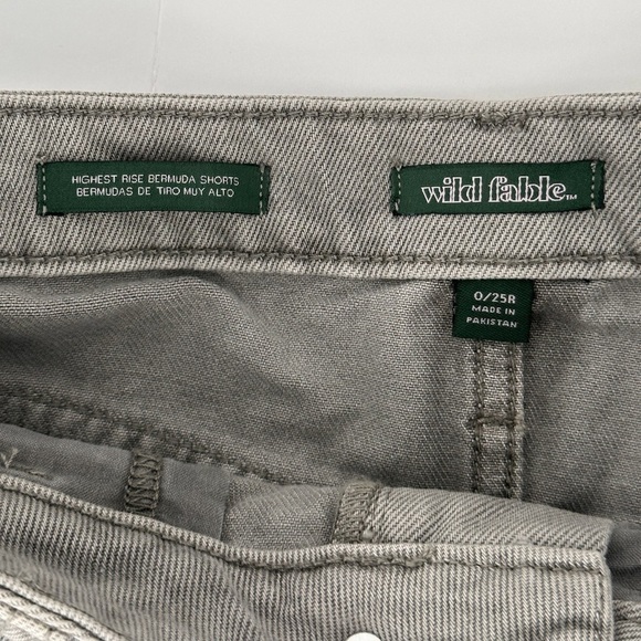 Wild Fable highest rise Bermuda denim shorts Brand New Size 0 A12 - Picture 6 of 6